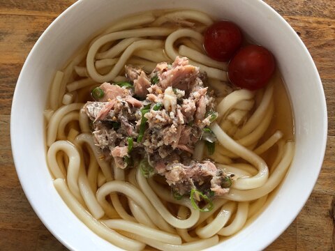 簡単！おいしい！さっぱりサバ缶うどん♪